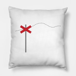 Winter sign in scandinavia Pillow