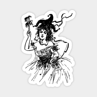 Vintage Jester Lady Magnet