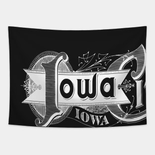 Vintage Iowa City, IA Tapestry