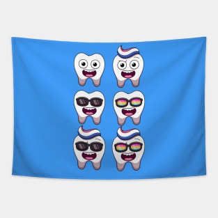 Cool And Funny Teeth Tapestry