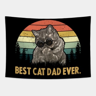 Best Cat Dad Ever Funny Cat Tapestry