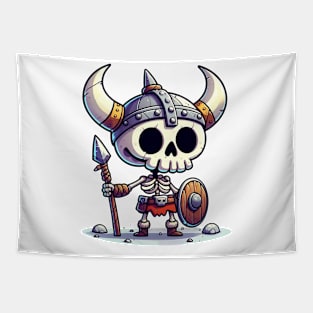 Cute Viking Skeleton Tapestry