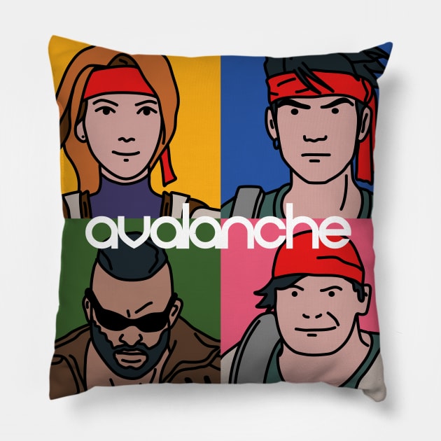 Avalanche (Original Line-up) Pillow by Cleobule