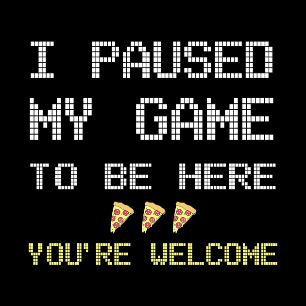 I Paused My Game To Be Here You're Welcome T-Shirt by MerchMadness