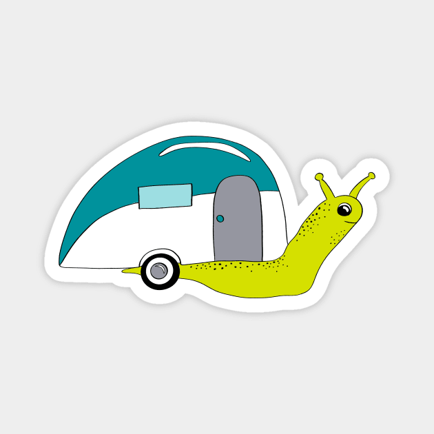 Snail Camper Magnet by Alissa Carin