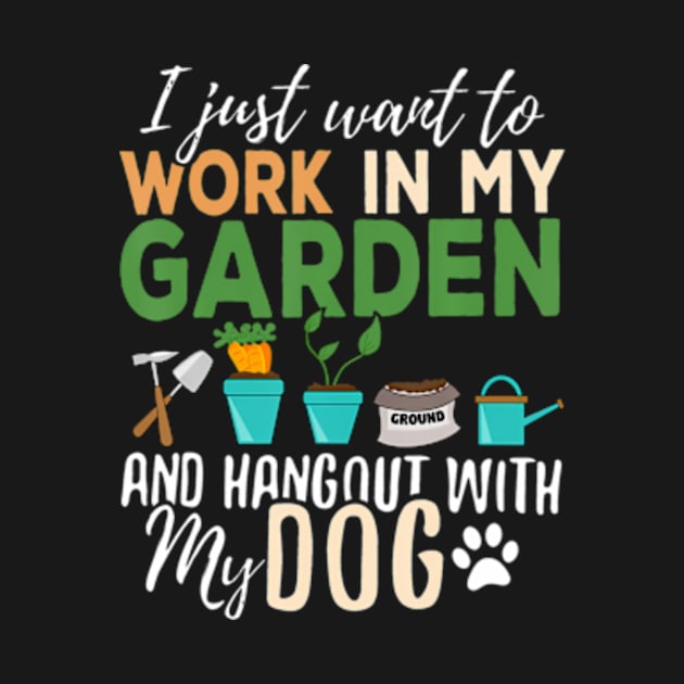 Gardening Dog Lover Gardener Garden Pet Plants by Cristian Torres