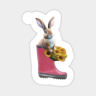 Rabbit In Wellie Magnet