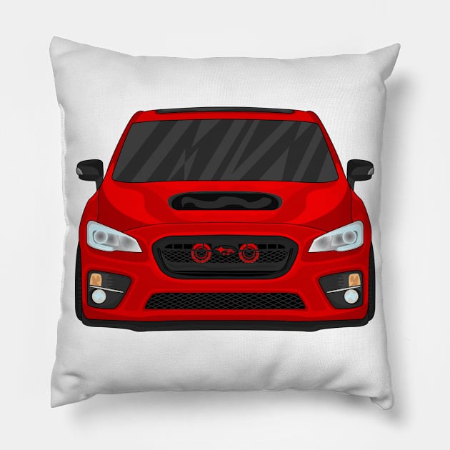 WRX DARK-RED Pillow by VENZ0LIC