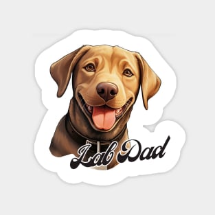 Chocolate Dad T-Shirt - Dog Lover Gift, Pet Parent Apparel Magnet