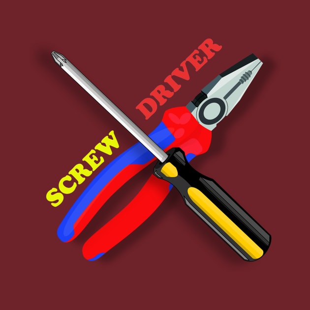 Screwdriver by Actual T-Shirt Design