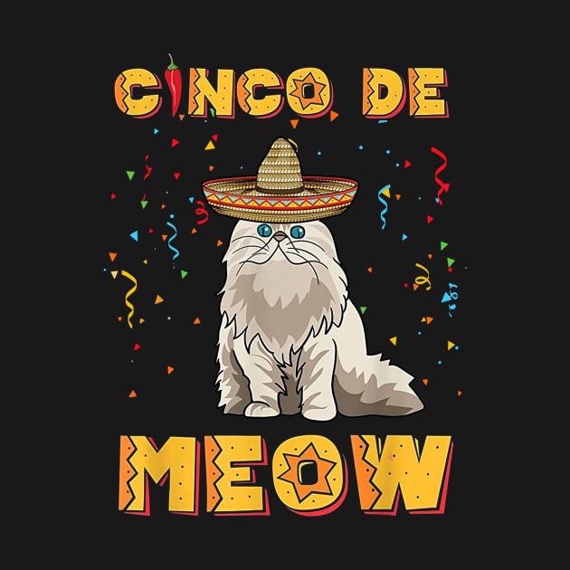 Cinco De Meow Shirt Gift Sombrero Cat Lovers Cinco De Mayo by Lorelaimorris