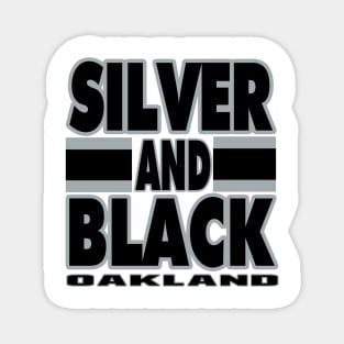 Oakland LYFE Silver and Black Magnet