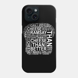 "I can make better grilled cheese than Gordon Ramsay" toast typography doodle - Following the tragedy disaster of "Gordon Ramsay's Ultimate Grilled Cheese Sandwich | Ramsay Around the World" video on youtube. - white Phone Case