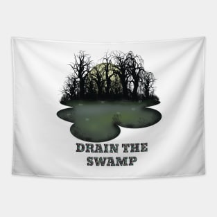 Cartoon n Camo Drain The Swamp Tapestry