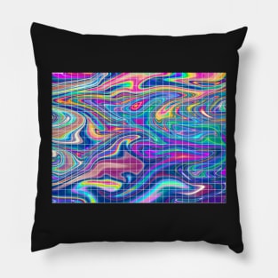 Swirls- Holographic Tiles Pillow