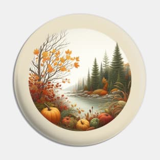 Fall scene by the creek Pin