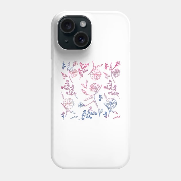 lowkey bisexual flower pattern Phone Case by goblinbabe