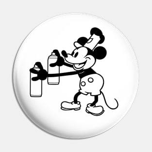 STEAMBOAT WILLIE - Graffiti style (1 color) Pin