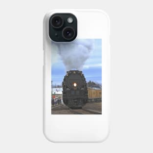 Big Boy 4014 with smoke,steam, and clouds Phone Case