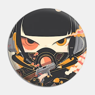 Metropolis Cyberpunk Girl Pin