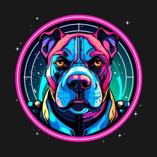 American Staffordshire Terrier Cosmic Amstaff Space Dog T-Shirt