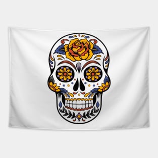 Skull Halloween dia de los muertos Tapestry