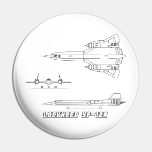 Lockheed YF-12A (Stealth Fighter) (black) Pin