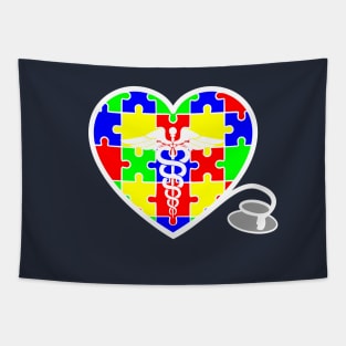 Autism Awareness Nurse Heart Tapestry