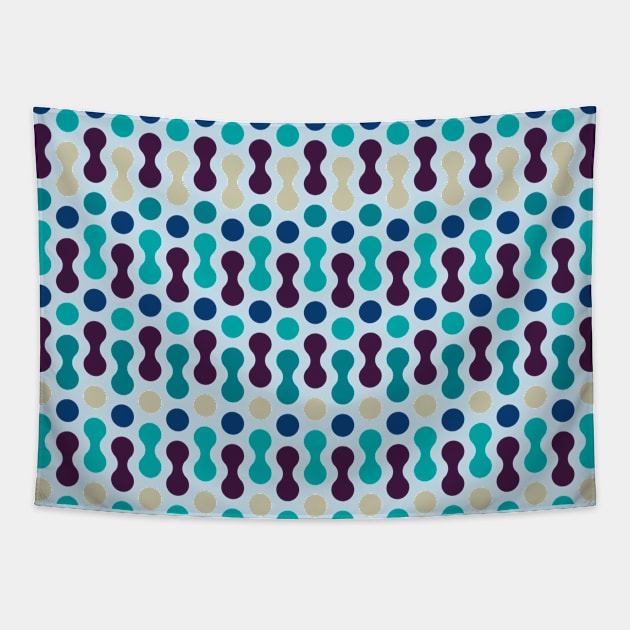 Blue, Mint, Green | Formas coloridas lineales | Linear colorful shapes | 線形のカラフルな形 | Formes colorées linéaires | Lineare bunte Formen | Forme colorate lineari Tapestry by Zaztrozzi