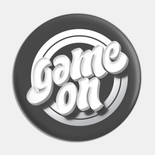 Game On White Pin