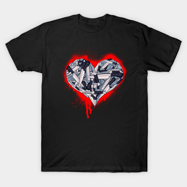 Knife Heart - Heart - T-Shirt | TeePublic