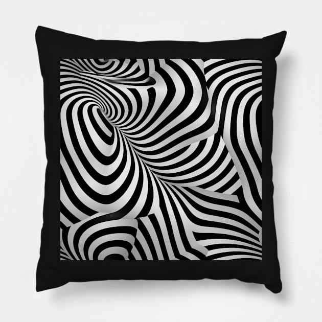 Op Art Dizzy Effect - OP Panek #1 Pillow by acrylicpainterr