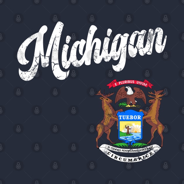 Michigan State Flag by E