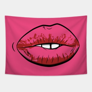 Pink Lips Tapestry