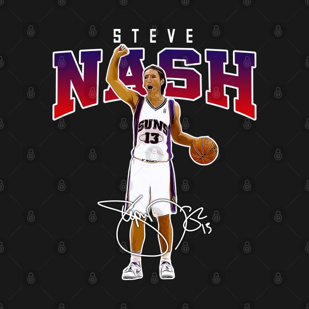 Steve Nash Basketball Legend Signature Vintage Retro 80s 90s Bootleg Rap Style by CarDE