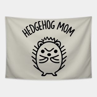 Cute Hedgehog Mom Line Art Tapestry