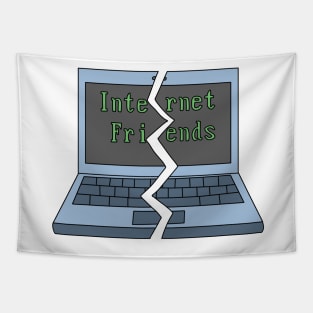 Internet friends (best friends laptop) Tapestry