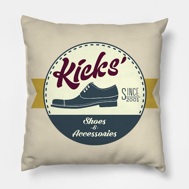 Kicks' Shoes & Accessories Pillow by Avengedqrow