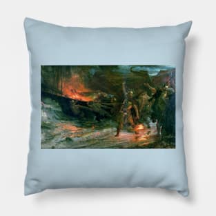 Funeral of a Viking - Frank Dicksee Pillow
