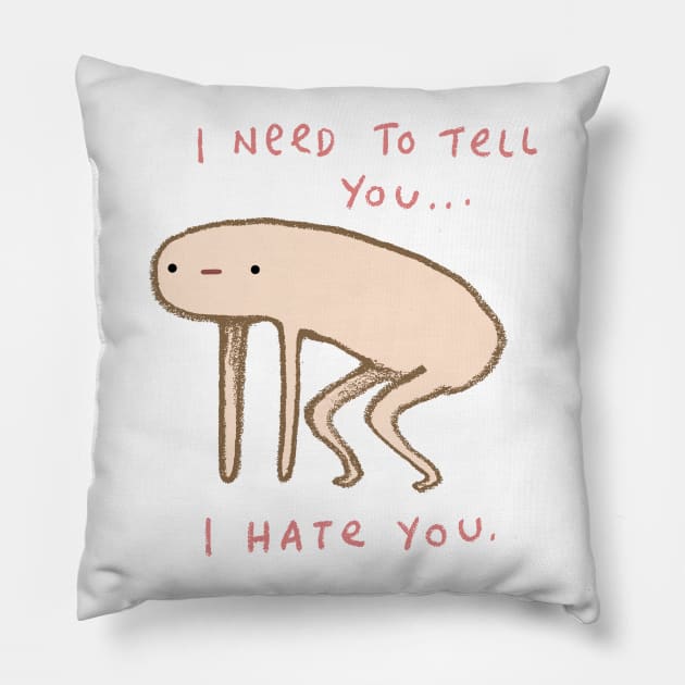 Honest Blob - Hate Pillow by Sophie Corrigan