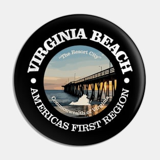 Vintage Virginia Beach Coastal US Ocean Virginia Beach Pin