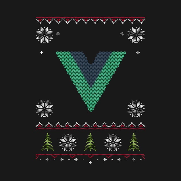 Vue JS Vue.js JavaScript Framework Ugly Sweater Christmas by vladocar