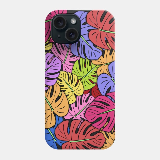 Monstera Leaves #5 Phone Case by headrubble