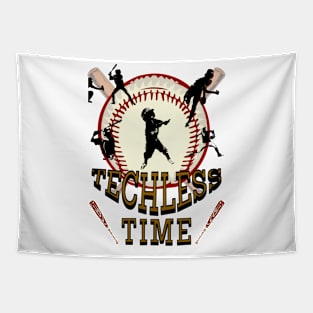 Techless Time Baseball Sports Athlete Outdoors Tapestry