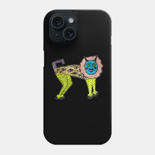 Magic lion.Funny animal.Ukrainian folk art Phone Case