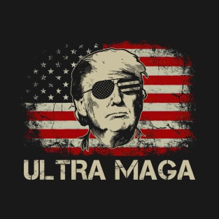 Trump US Flag Ultra Maga T-Shirt