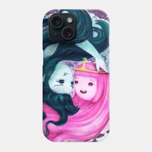 Princess Bubblegum and Marceline the Vampire Queen / Bubbline (Adventure Time fan art) Phone Case