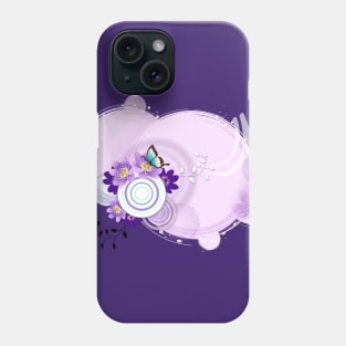 Floral buterfly rose Phone Case