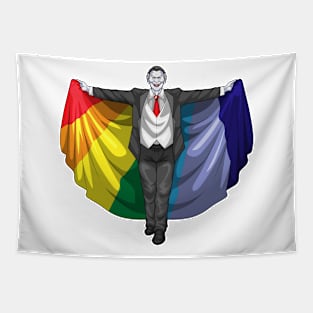 Vampire Halloween Rainbow Coat Tapestry