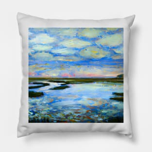 twilight tidal flats clouds Pillow